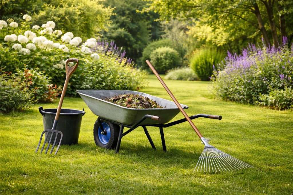 Aménagement et entretien de jardin à lattes par paysagiste